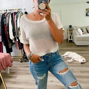 Banana Republic open knit top